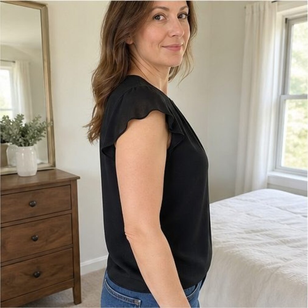 Ivory Wrap Blouse - Picture 3 of 6